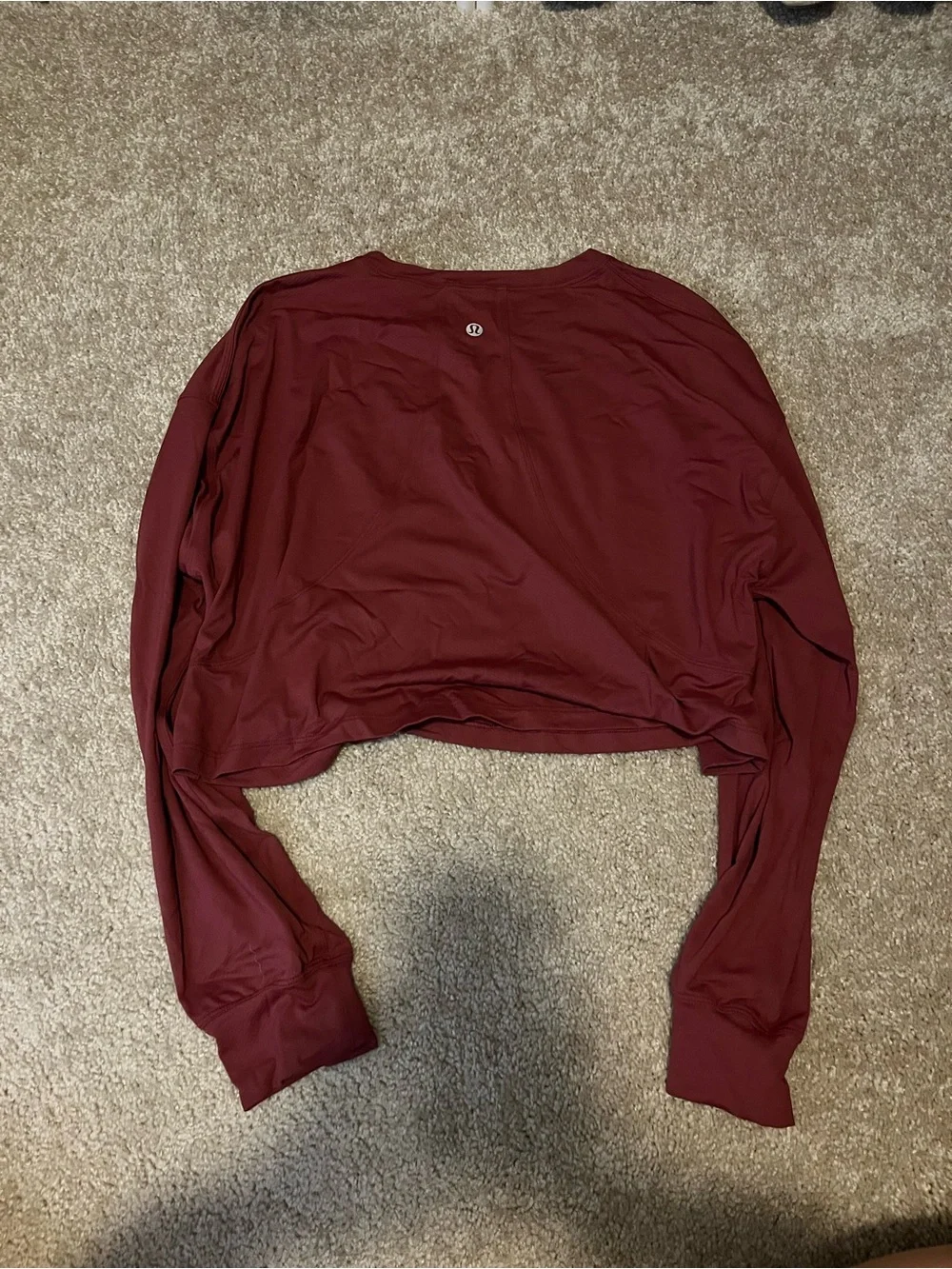 Lululemon Women's Maroon Long-Sleeve Pullover Top